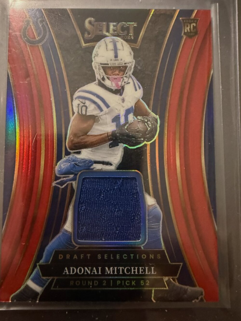 2024 Panini Select Draft Selection MEM, Adonai Mitchell #DSM-AML Red Prizm RC